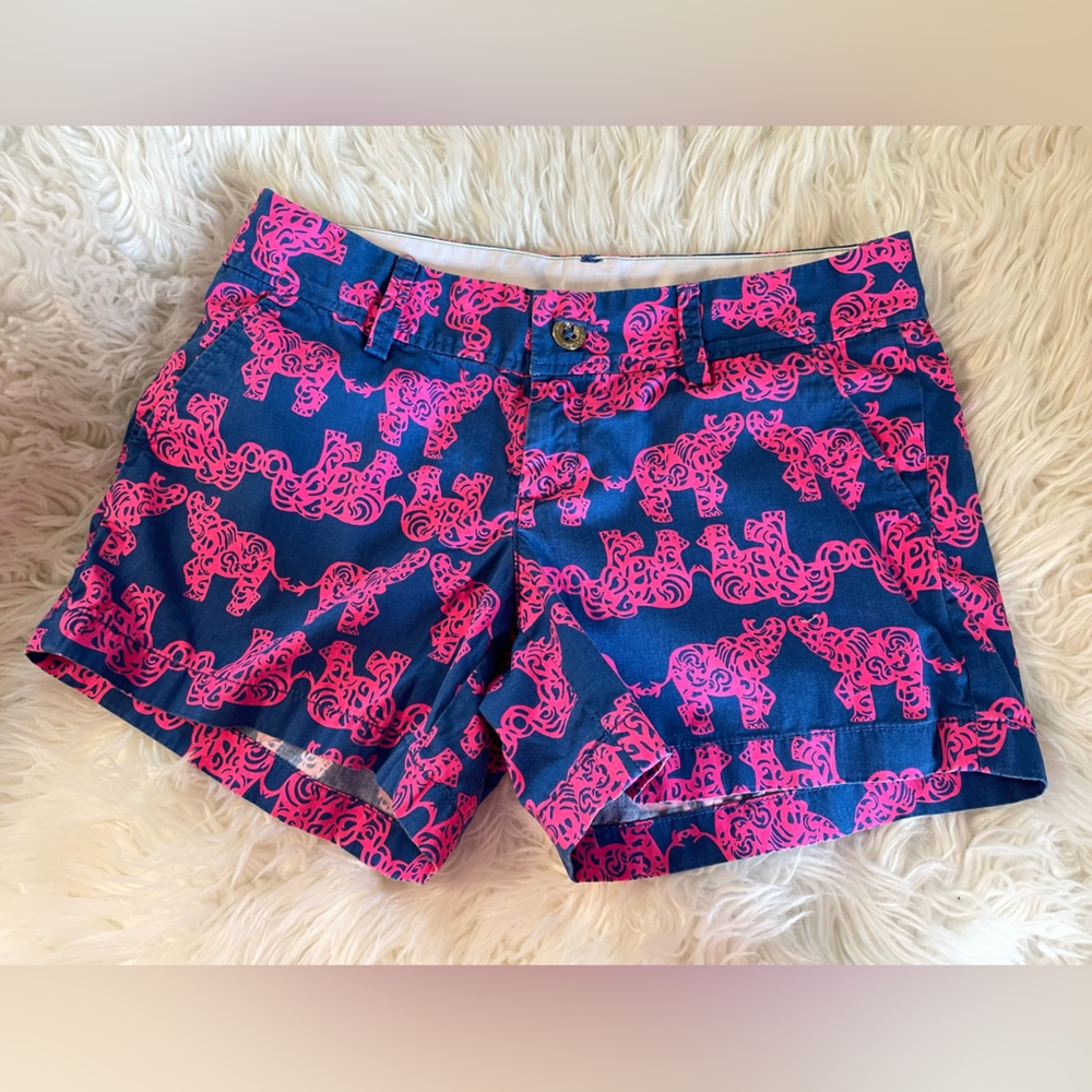 Lilly Pulitzer Elephant Print “The Callahan” Women’s Shorts. Size 6; Style 32376